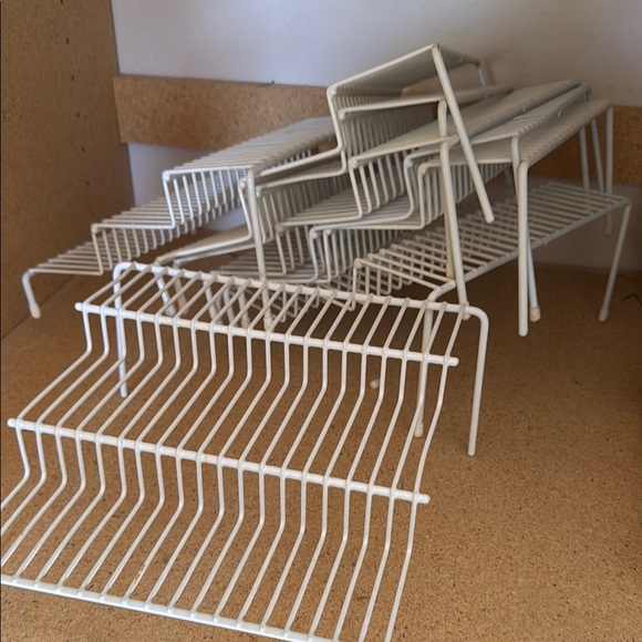2 White Metal Wire Shelf Organizers. Bundle grab bag lot of 2 in this listing. - Picture 1 of 1